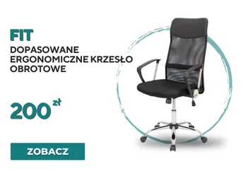 Dopasowane ergonomiczne krzesło obrotowe