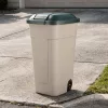 Plastikowy pojemnik zewnętrzny 110l beżowo-zielony