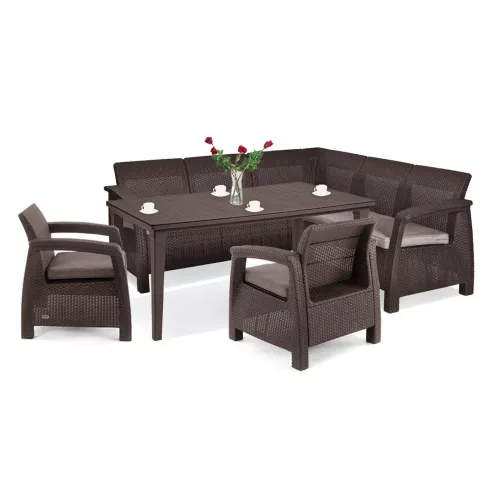 Zestaw mebli ogrodowych Corfu Relax duo ze stołem Futura