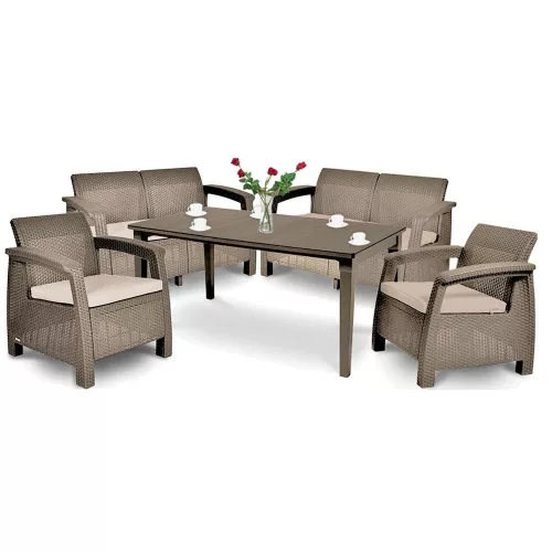 Zestaw mebli ogrodowych Corfu Fiesta II duo ze stołem Futura