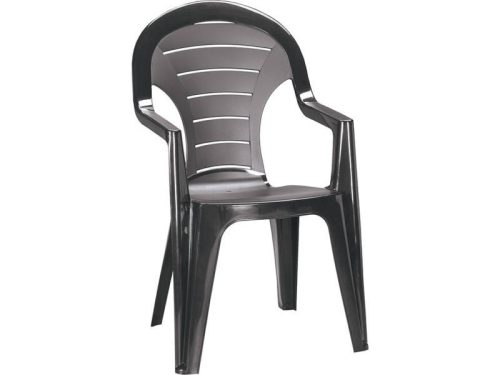 Plastikowe krzesło ogrodowe Bonaire grafitowe