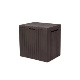 Miejski plastikowy pojemnik ogrodowy 113L brązowy