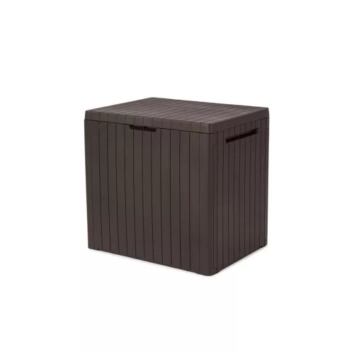 Miejski plastikowy pojemnik ogrodowy 113L brązowy