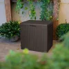 Miejski plastikowy pojemnik ogrodowy 113L brązowy