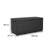 Plastikowy pojemnik ogrodowy Kentwood 350L antracytowy