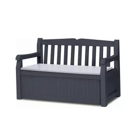   Eden garden plastikowa ławka ogrodowa/stojak 265L grafitowo-jasnoszary