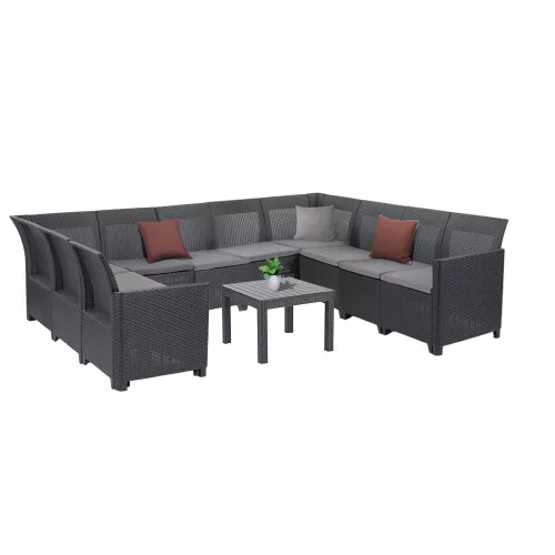 Narożnik Claire XII 10-osobowy ze stołem Orlando