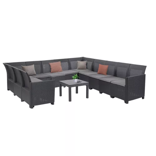 11-osobowy narożnik Claire XIV ze stołem Orlando