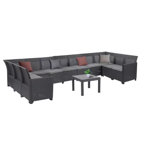 11-osobowy narożnik Claire XI ze stołem Orlando