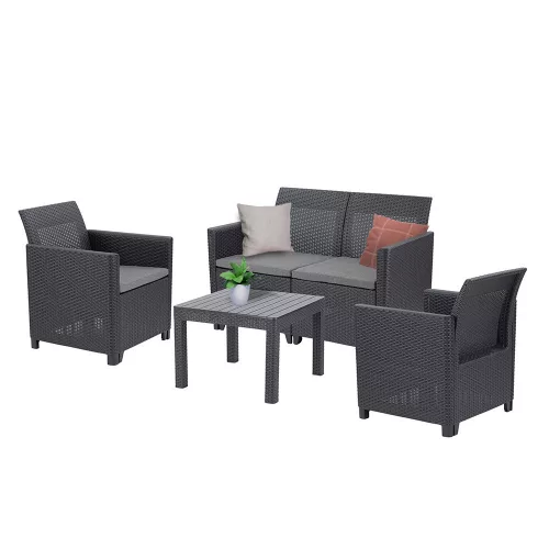 4-osobowy zestaw mebli ogrodowych Claire VI ze stołem Orlando