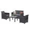4-osobowy zestaw mebli ogrodowych Claire VI ze stołem Orlando