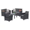 Zestaw 6-osobowych mebli ogrodowych Claire VI ze stołem Orlando