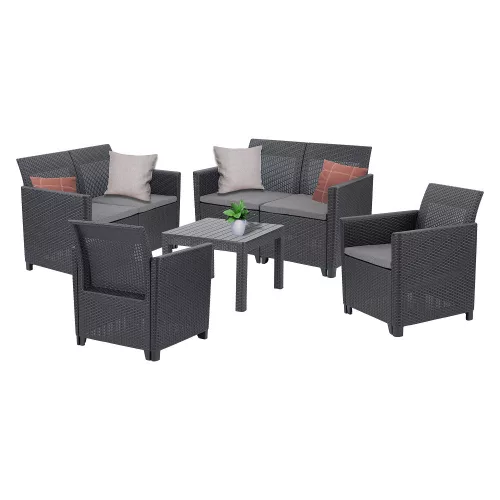 Zestaw 6-osobowych mebli ogrodowych Claire VI ze stołem Orlando