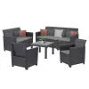 Zestaw 7-osobowych mebli ogrodowych Claire VI ze stołem Orlando