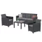 Zestaw 5-miejscowych mebli ogrodowych Claire VI ze stołem Orlando