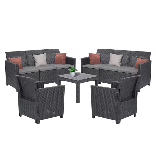 Claire VI 8-osobowy zestaw mebli ogrodowych ze stołem orlando