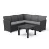 Narożny zestaw ogrodowy Claire z 5 miejscami siedzącymi i stołem Orlando