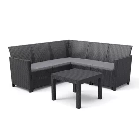   Narożny zestaw ogrodowy Claire z 5 miejscami siedzącymi i stołem Orlando