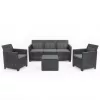 Zestaw mebli ogrodowych Claire z 5 miejscami siedzącymi i stołem z poduszkami