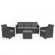 Zestaw mebli ogrodowych Claire z 5 miejscami siedzącymi i stołem z poduszkami