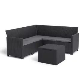   Narożny zestaw ogrodowy Claire z 5 miejscami siedzącymi i stołem z poduszkami