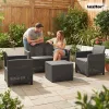 4-osobowy zestaw mebli ogrodowych Claire ze stołem z poduszkami