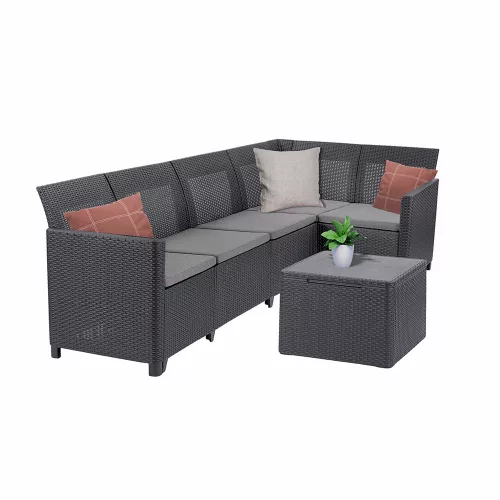 Narożnik 5-osobowy Claire VIII ze stolikiem z poduszkami