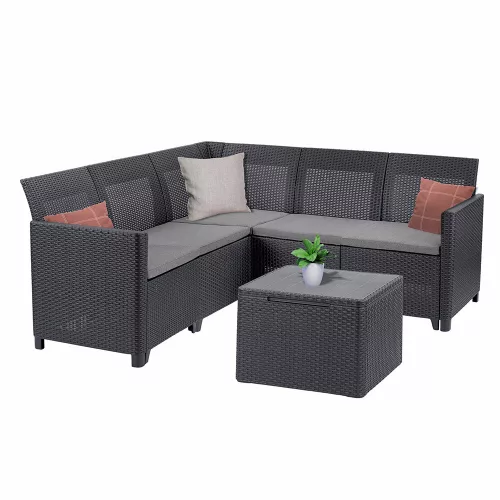 Narożnik 5-osobowy Claire VII ze stolikiem z poduszkami