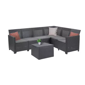 Narożnik Claire VII 6-osobowy ze stolikiem z poduszkami