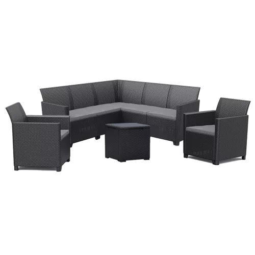 Claire IV 7 személyes kerti bútor garnitúra vigo tárolós asztallal