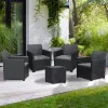 4-osobowy zestaw mebli ogrodowych Claire V ze stolikiem do przechowywania vigo