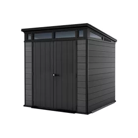 Plastikowy domek ogrodowy Cortina 7x7 szary