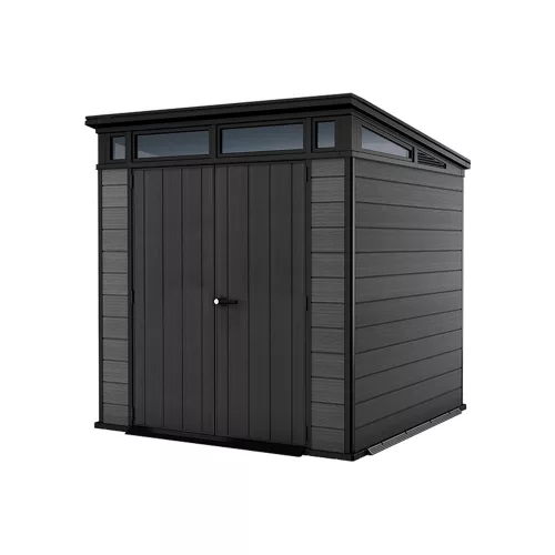 Plastikowy domek ogrodowy Cortina 7x7 szary