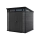 Plastikowy domek ogrodowy Cortina 7x7 szary