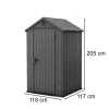 Domek ogrodowy Darwin 4x4 plastikowy szary