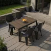 Zestaw mebli ogrodowych Parker 4+1 orzech-grafit