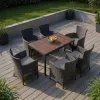 Zestaw mebli ogrodowych Nadia 6+1 orzech-grafit