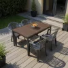 Zestaw mebli ogrodowych Rowen 4+1 orzech-grafit