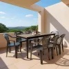 Zestaw mebli ogrodowych Rowen Large 8+1 popielato-grafitowy