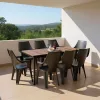 Zestaw mebli ogrodowych Parker Large 8+1 orzech-grafit