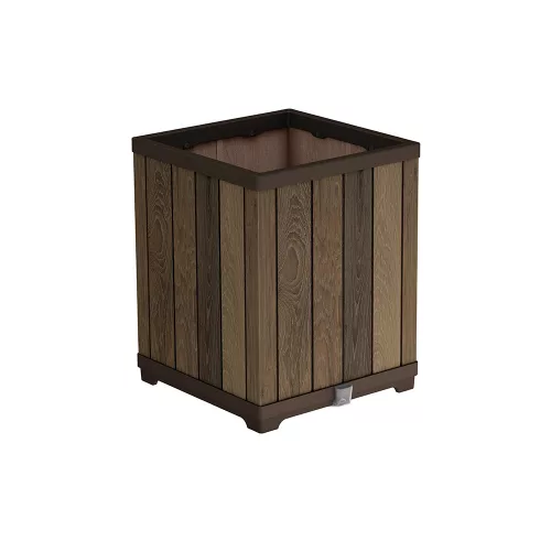 Prostokątna, podnoszona plastikowa skrzynka na kwiaty Deco 74 L