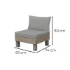 Elements Signature 1-osobowa sofa ogrodowa w kolorze popielatym