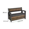 Plastikowa ławka ogrodowa/schowek Decocoat 227 L