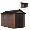 Newton Plus seroki 11 x 7,5 plastikowy domek ogrodowy brązowy