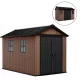 Newton Plus seroki 11 x 7,5 plastikowy domek ogrodowy brązowy