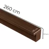 Listwa końcowa z efektem orzecha 260x2,5x1,8 cm