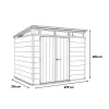 Plastikowy domek ogrodowy Signature pent 9x7