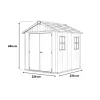 Plastikowy domek ogrodowy Apex 7,5x7/7x7,5