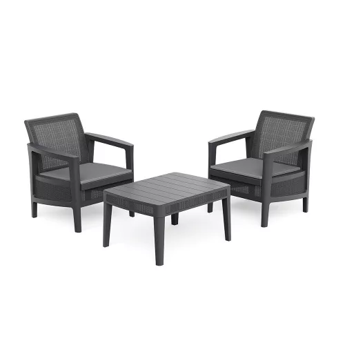 Plastikowy zestaw balkonowy Atlas linea z poduszką