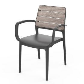 Plastikowe krzesło ogrodowe Porto z podłokietnikami